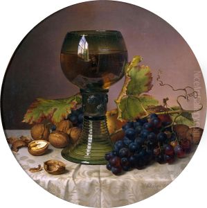 Obststilleben / Obststuck mit Romer by Johann Wilhelm Preyer