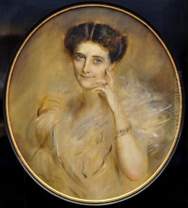 Lady Curzon by Lenbach Franz Von