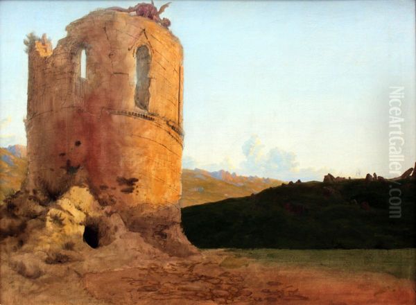 Tower Ruins with Dragon - view 1