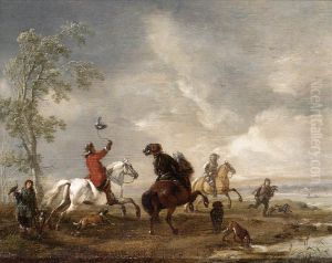 Landscape with a hawking party