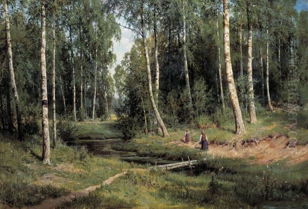 Brook in a Birch Forest - view 1