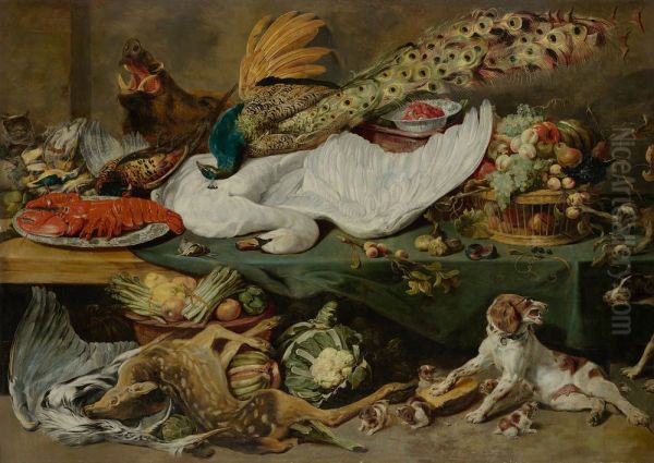 Still-life with a Spaniel and her Pups - view 1