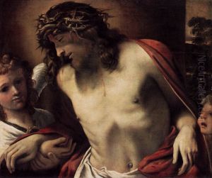 Christus mit der Dornenkrone, von Engeln gestutzt by Annibale Carracci