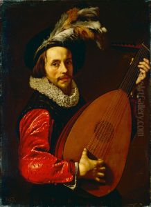 Der Lautenspieler by Adam de Coster