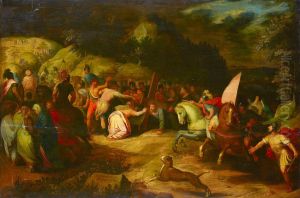 Christ collapsing under the cross on his way to Golgotha by Frans Francken I