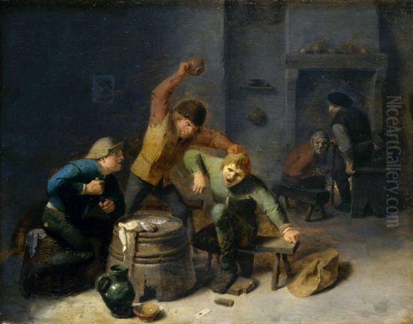 Bauernrauferei beim Kartenspiel - view 1