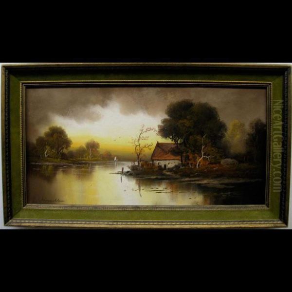 Riverside Cottage At Sunset - view 1