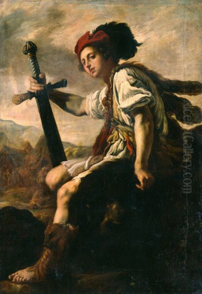 David mit dem Haupte Goliaths - view 1