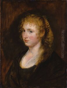 Bildnis einer Frau mit geflochtenem blonden Haar by (studio of) Rubens, Peter Paul