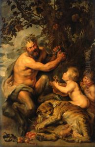Satyr und Tigerin by (studio of) Rubens, Peter Paul