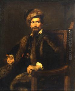 Portrait of a Man in a Fur Wrap Portrait of a Man in a Fur Wrap