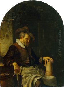 Old Man with a Tankard on his Knee