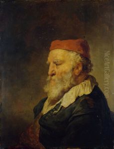 Old man with a red cap