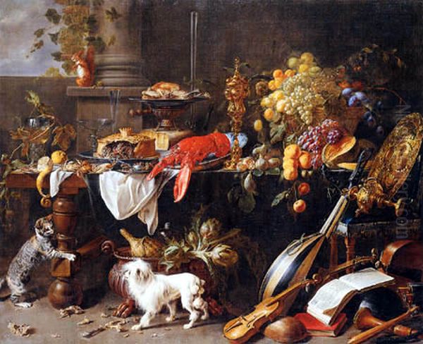 Large Still-life with Dog and Cat - view 1