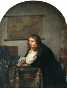 Der Briefschreiber by Caspar Netscher