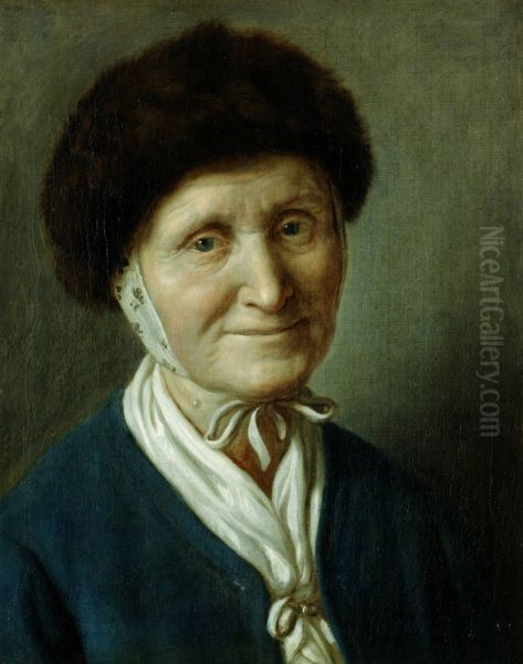 Old woman with fur hat - view 1