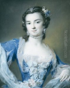 Portrait of a lady dancing by Rosalba Carriera