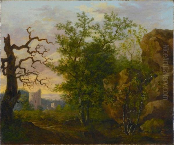 Landschaft mit kahlem Baum - view 1