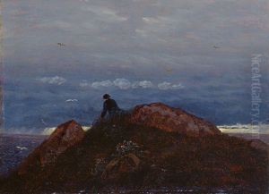 Hunengrab mit ruhendem Wanderer by Carl Gustav Carus