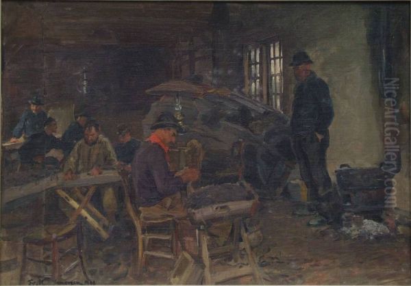 Fischer in einer Hutte beim Krabbenpuhlen - view 1