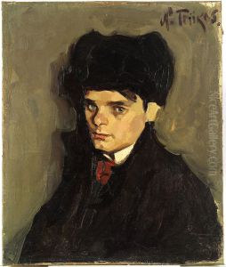 Triik, Nikolai. Aleksander Tassa portree. 1905. Oli, louend. 59x49,6 by Nikolai Triik