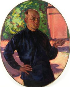 Triik, Nikolai. Autoportree. Oli, louend.
110x88 (ovaalne). by Nikolai Triik