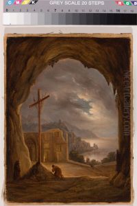 ,,Vaade Amalfi grotist" by Woldemar Friedrich Kruger