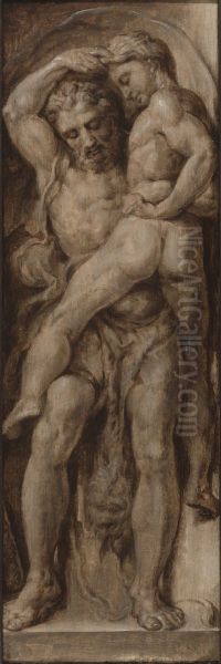 Hercules and Antaeus - view 1
