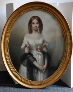 Portrait de madame Henri Galos, nee Isabelle Foy by Antonin Moine