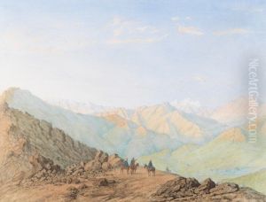 The Cordillera, Venezuela, with Travelers on a Road