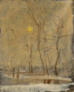 Winter Sun in a Landscape with a Brook. Motif from Strazky