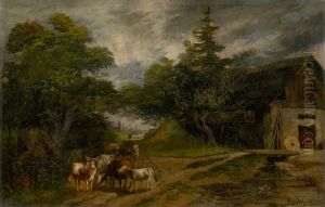 Returning from Pasture by Lajos Csordak