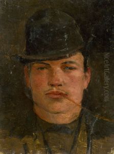 Head of a Lad with a Stiff Hat and a Cheroot