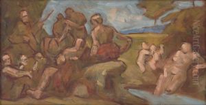 Sketch of Composition with Bathing People