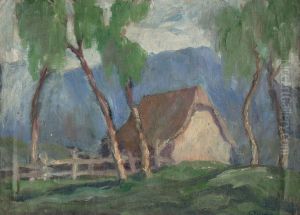 Landscape with Birches by Zoltan Palugyay