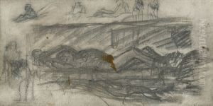 Study of a Bound Slave and Other Motifs by Laszlo Mednyanszky