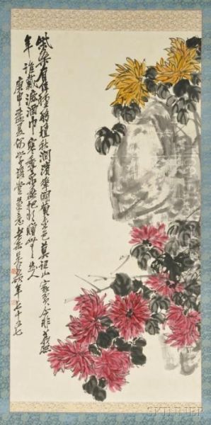 Depicting Flowers And Rocks - view 1