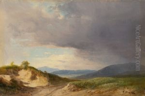 Hilly Landscape with Cloudy Skies by Karoly Marko