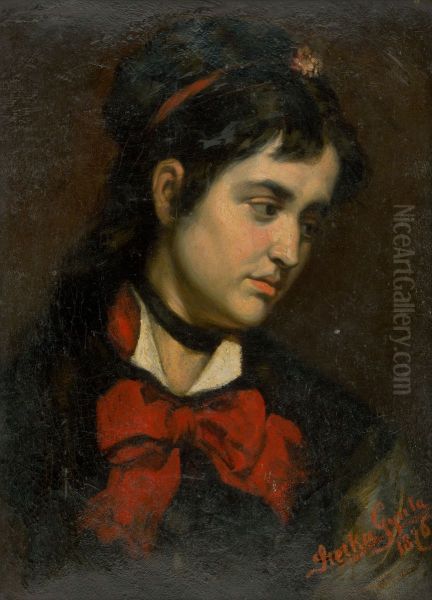 Head of a Girl with Red Scarf - view 1