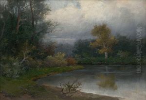 Landscape with a Pond by Felician Moczik