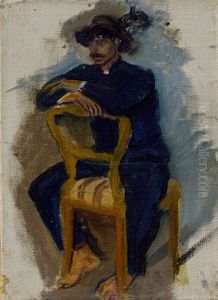 Dandy Seated on a Chair in the Biedermeier Style