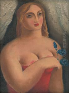 Woman with Bellflowers