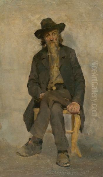 Study of a Seated Old Man - view 1