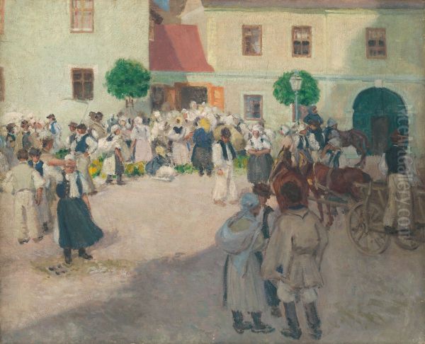 Market in Myjava - view 1
