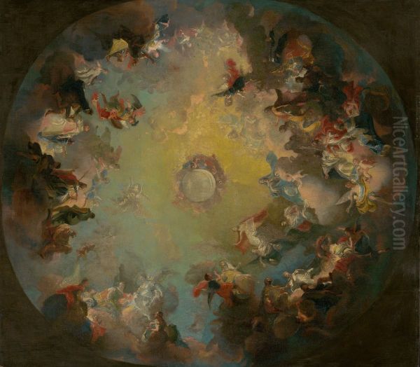 The Assumption of the Virgin Mary. Sketch for the Dome Fresco in the Cathedral in Vac - view 1