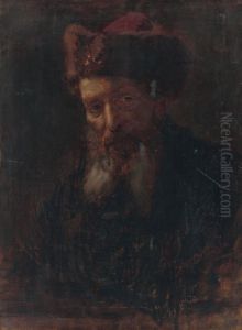 Studia hlavy starca by Gyula Stetka