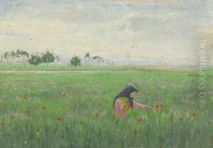 Woman in a Meadow by Karol Miloslav Lehotsky