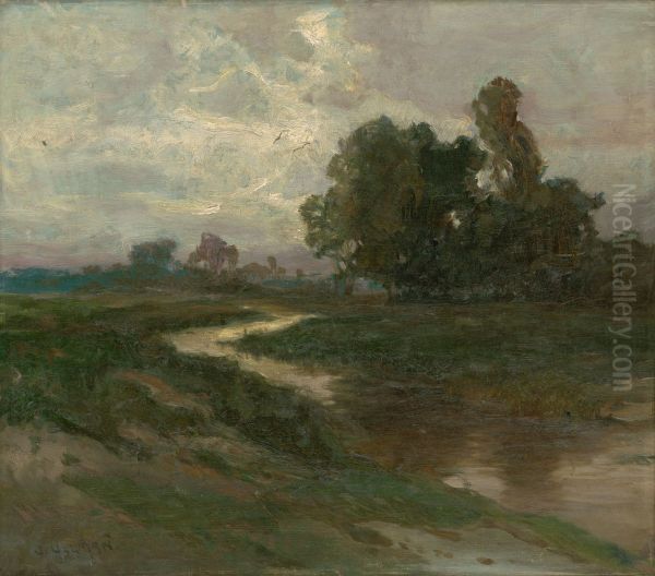 Night Landscape with a Brook - view 1