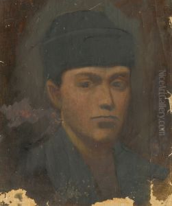 Head of a Man in a Black Fur Hat