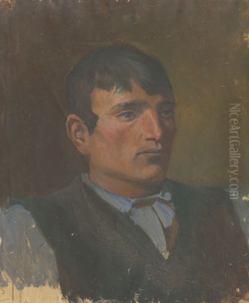 Study of a Young Man in a Dark Vest - view 1